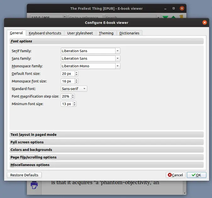 电子书参数设置