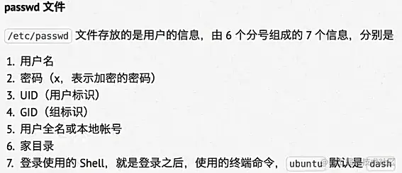 passwd文件说明