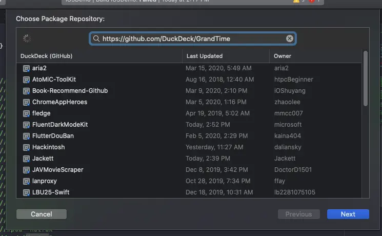 添加oswift package