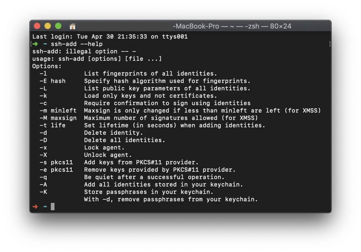 ssh-add --help