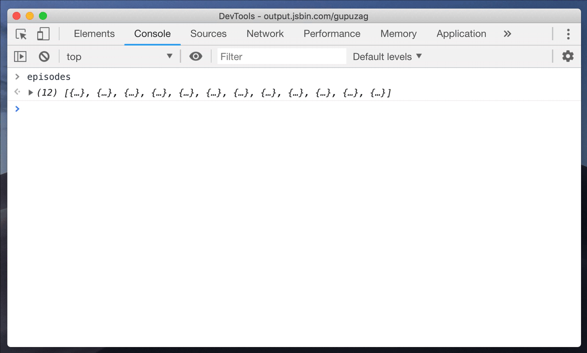 console.table