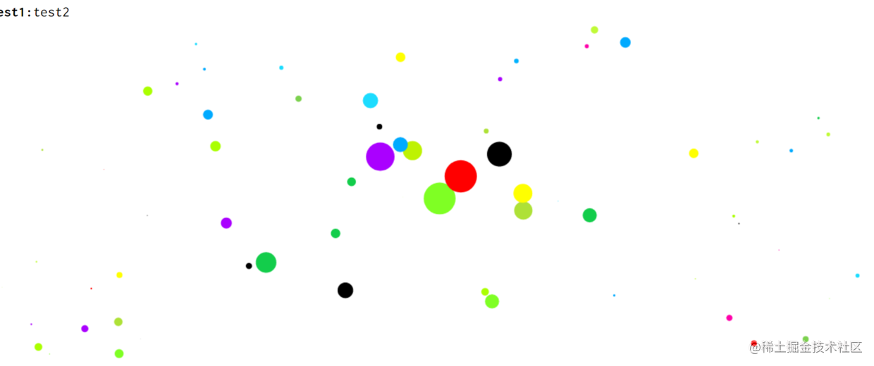 180 lines of JavaScript code to implement random ball movement code ...