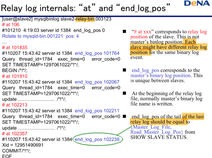 Relay log internals: “at” and “end_log_pos”