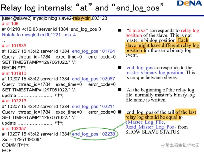 Relay log internals: “at” and “end_log_pos”