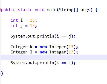 对象比较示例代码