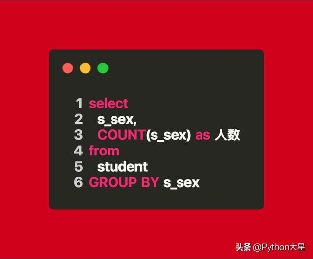 Python 之 MySql 每日一练 28——查询男生、女生人数