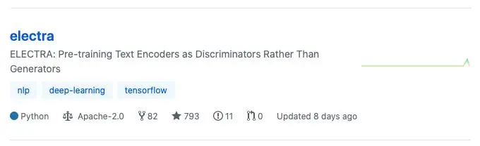 ELECTRA中文预训练模型开源，仅1/10参数量，性能依旧媲美BERT