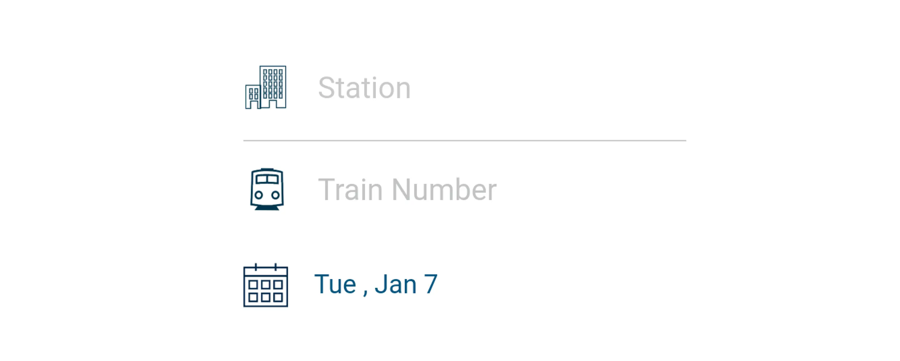 Amtrak App 中的 icon