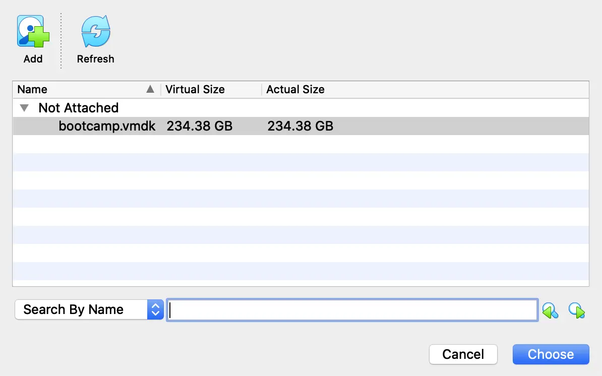 VirtualBox add vm image