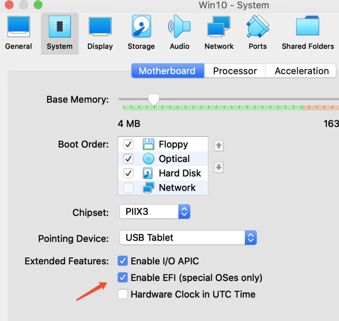 VirtualBox Enabled EFI