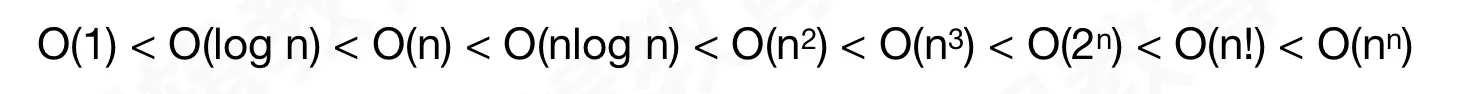 时间复杂度比较