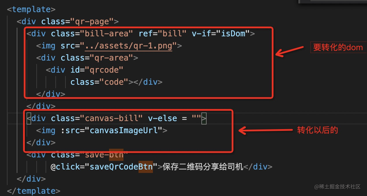 使用vue实现HTML页面生成图片 掘金