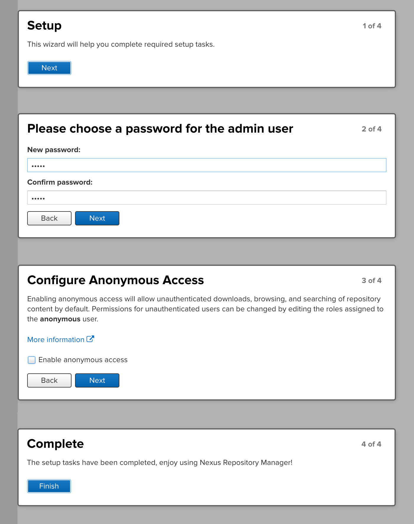 Nexus 的新版本初始化设置