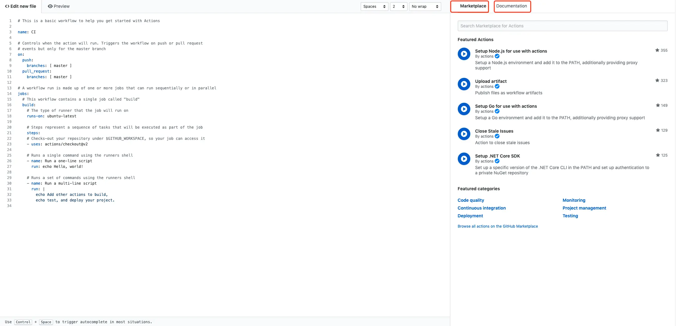 action editor