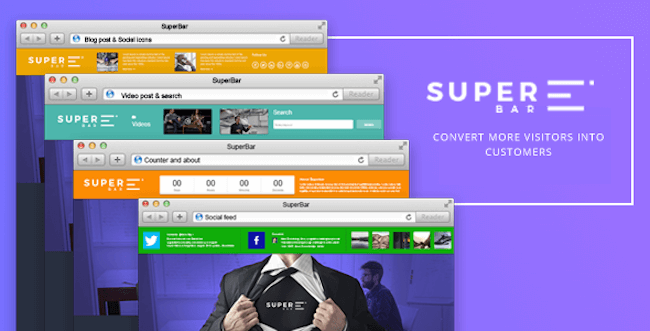 Superbar WordPress通知栏
