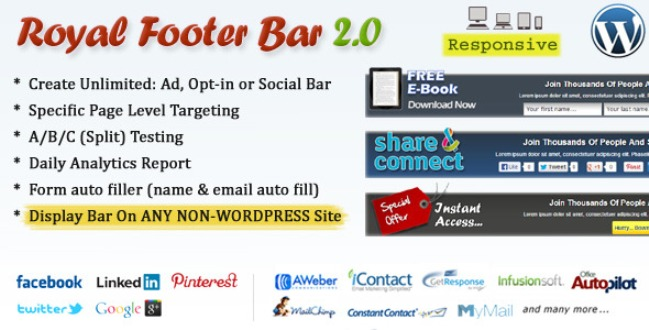 Royal Footer Bar WordPress插件