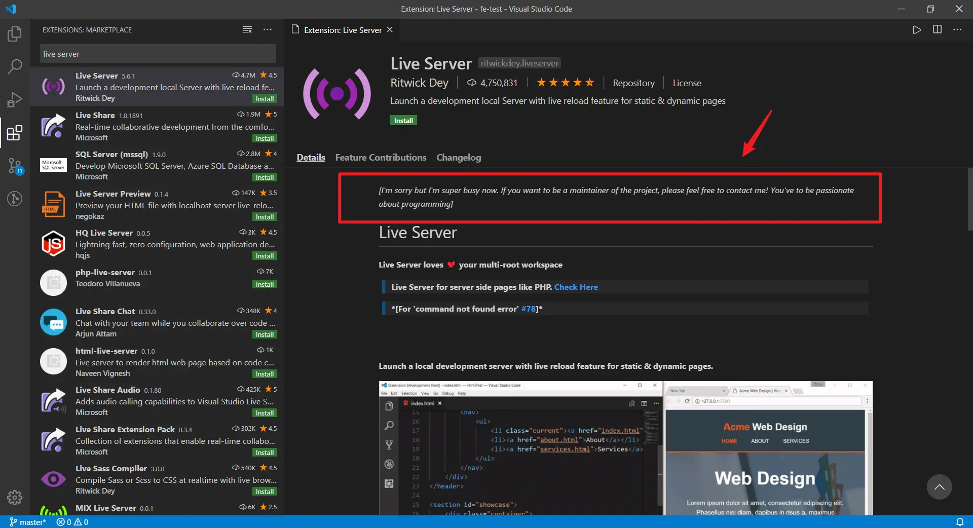 live server