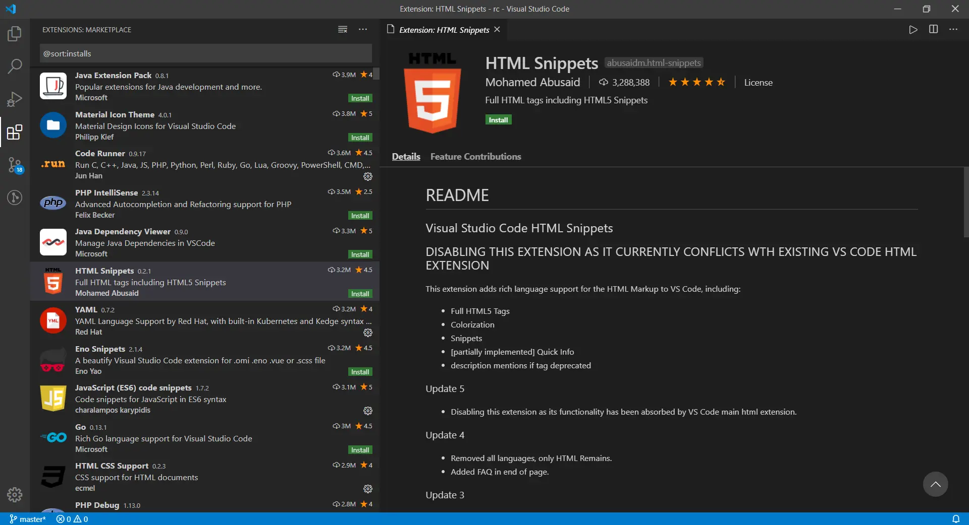 HTML Snippets