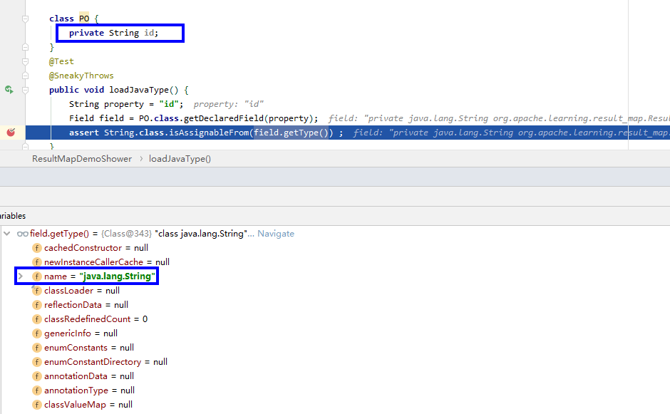 通过反射获取属性类型