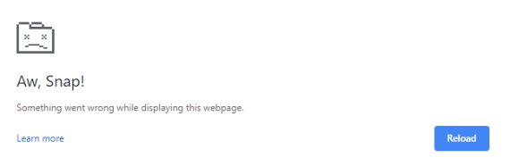 Chrome 显示“喔唷 崩溃啦！显示此页面时出了点问题”