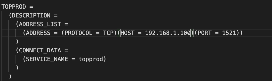 tnsnames.ora配置文件示例