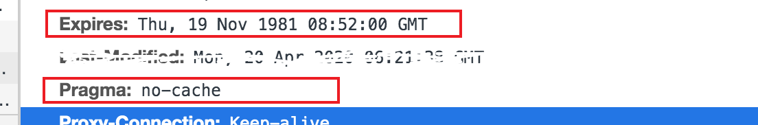 Pragma/Expires