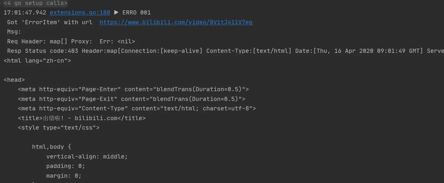 SpiderLogError B站Ban我IP拉~