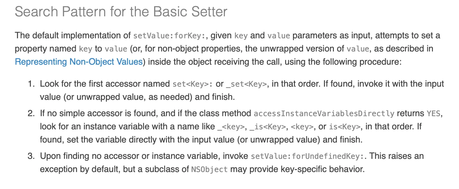 Search Pattern for the Basic Setter