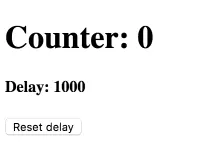 Counter that automatically speeds up