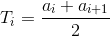 T_i = \frac{a_i+a_{i+1}}{2}