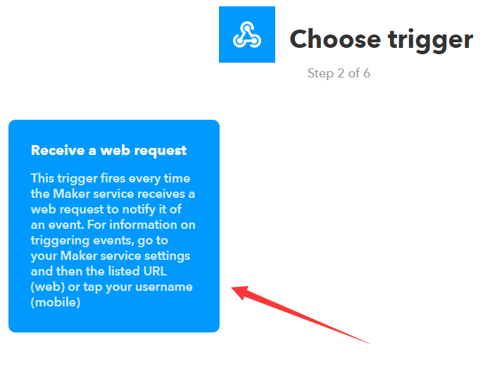 IFTTT choose trigger
