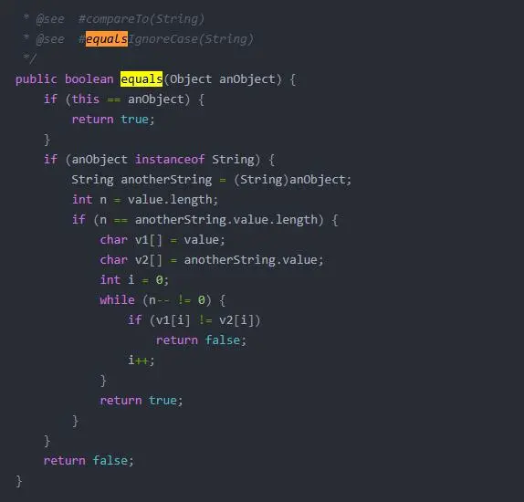 String equals方法的实现细节