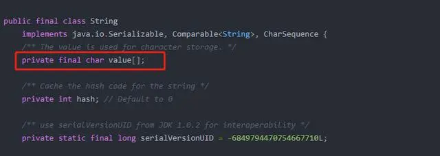 字符串在底层其实就是char\[\]