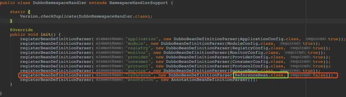 dubbo自定义名称空间解析器