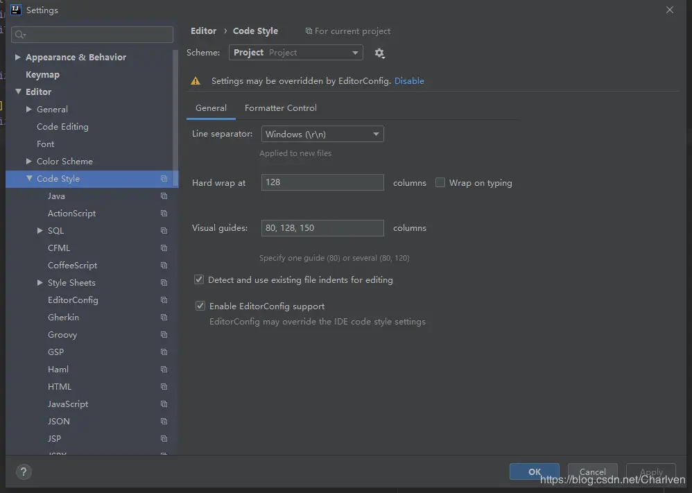 全部文件换行符