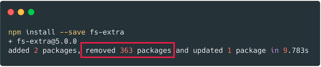 npm remove packages