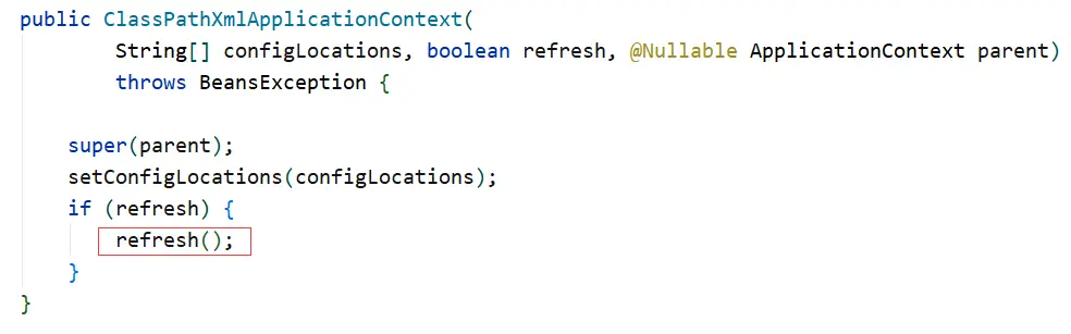 ClassPathXmlApplicationContext的构造方法