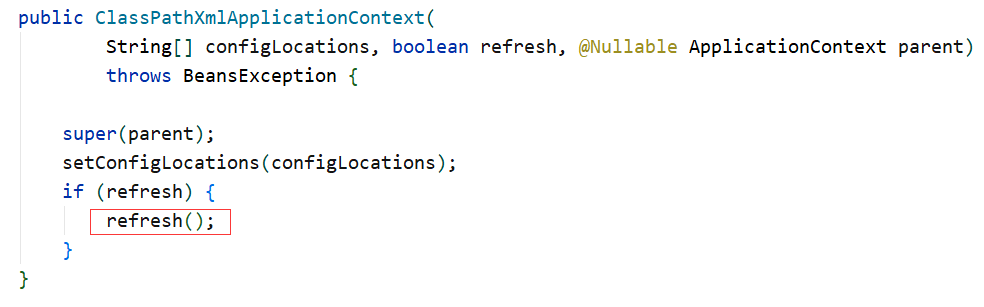 ClassPathXmlApplicationContext的构造方法