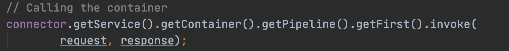 Adapter中的service方法调用Pipline中第一个Valve