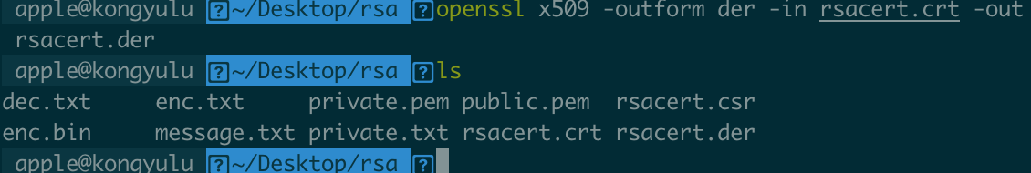 提前证书文件der