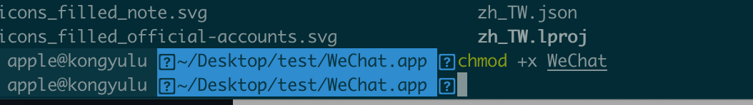 给整个WeChat.app增加可执行权限