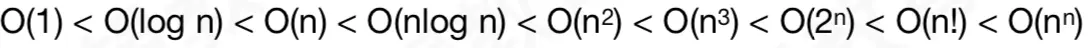 时间复杂度比较
