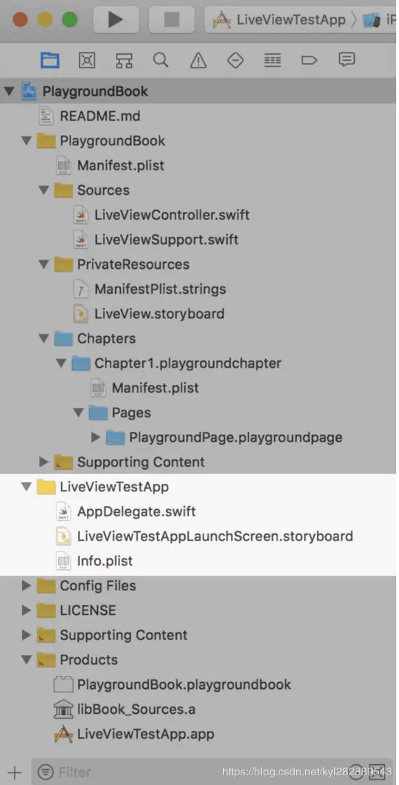 LiveViewTestApp Target