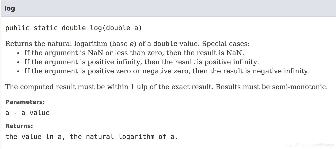 Math.log()