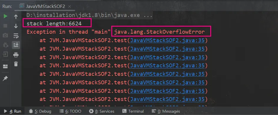 虚拟机栈内存溢出2
