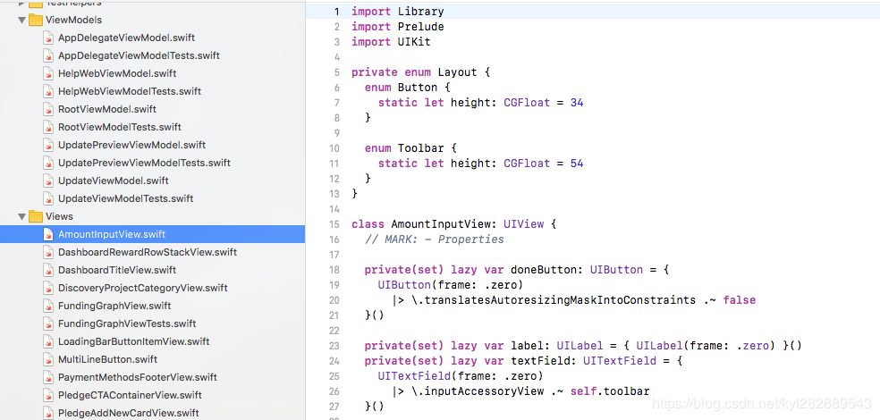 Kickstarter MVVM架构