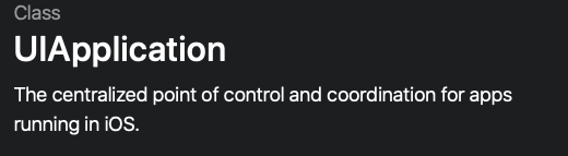 UIApplication官方介绍