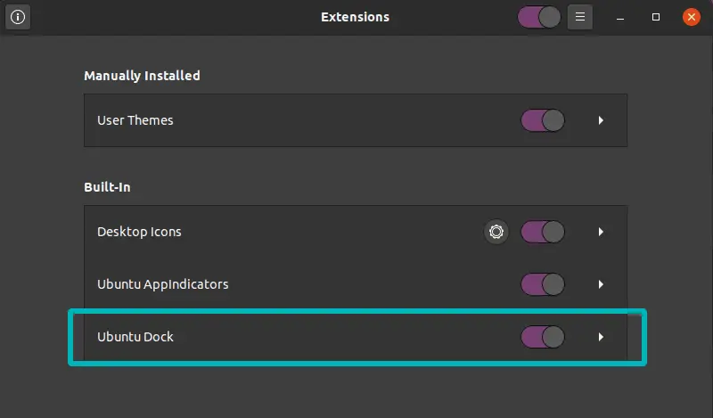 禁用 Ubuntu 20 04 的 Dock