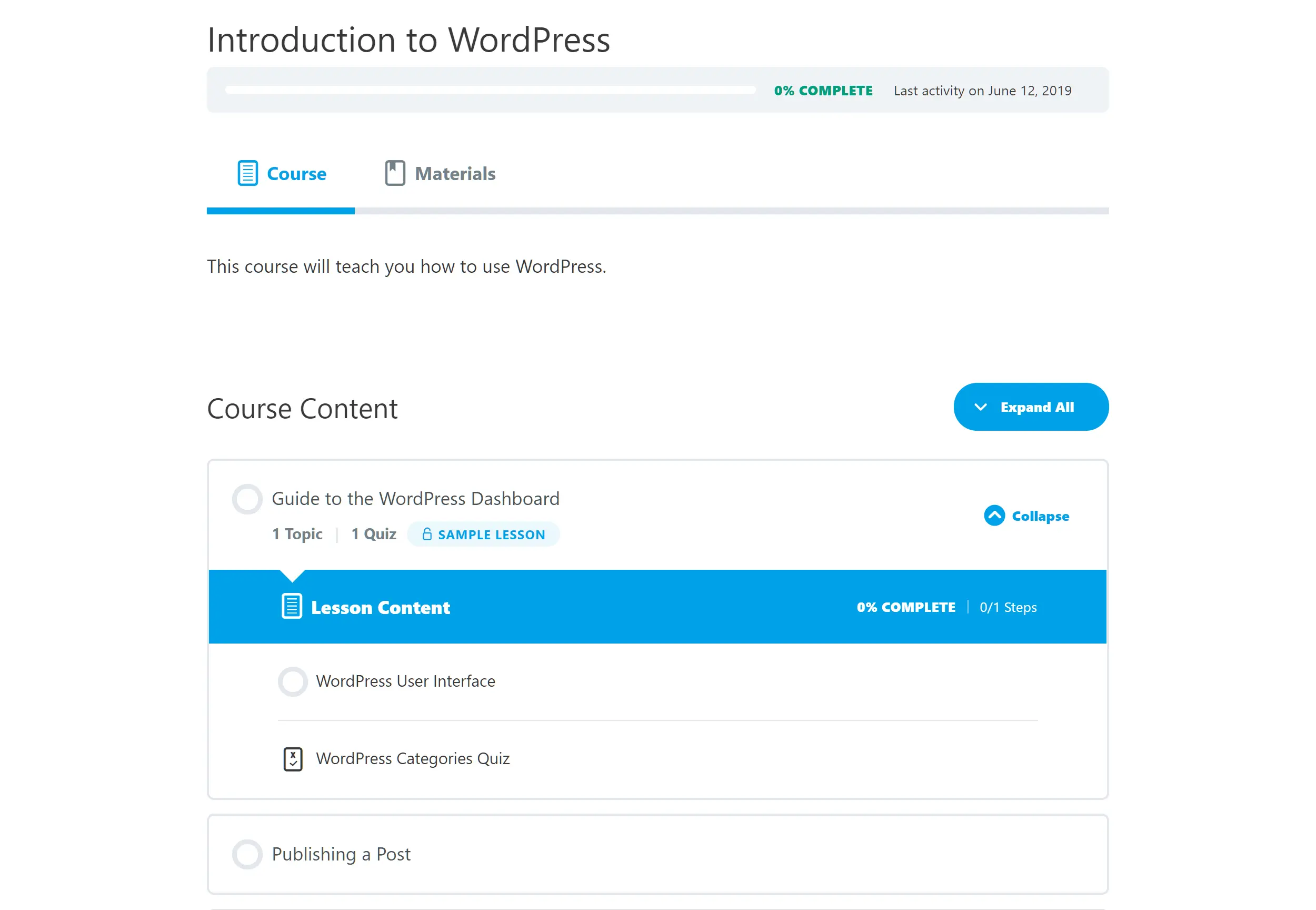 已发布课程示例