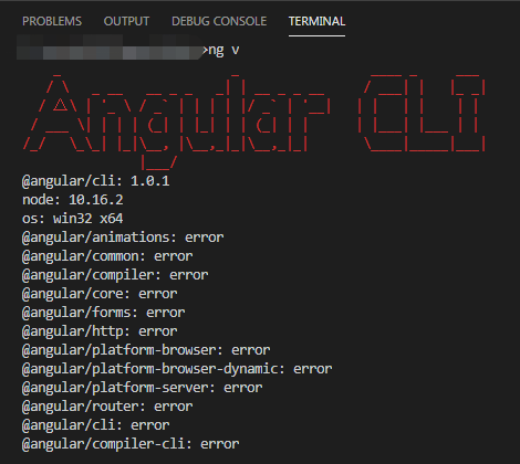 Angular指定版本安装